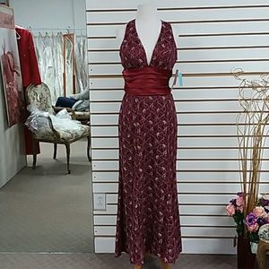 BURGUNDY color Poly Dress